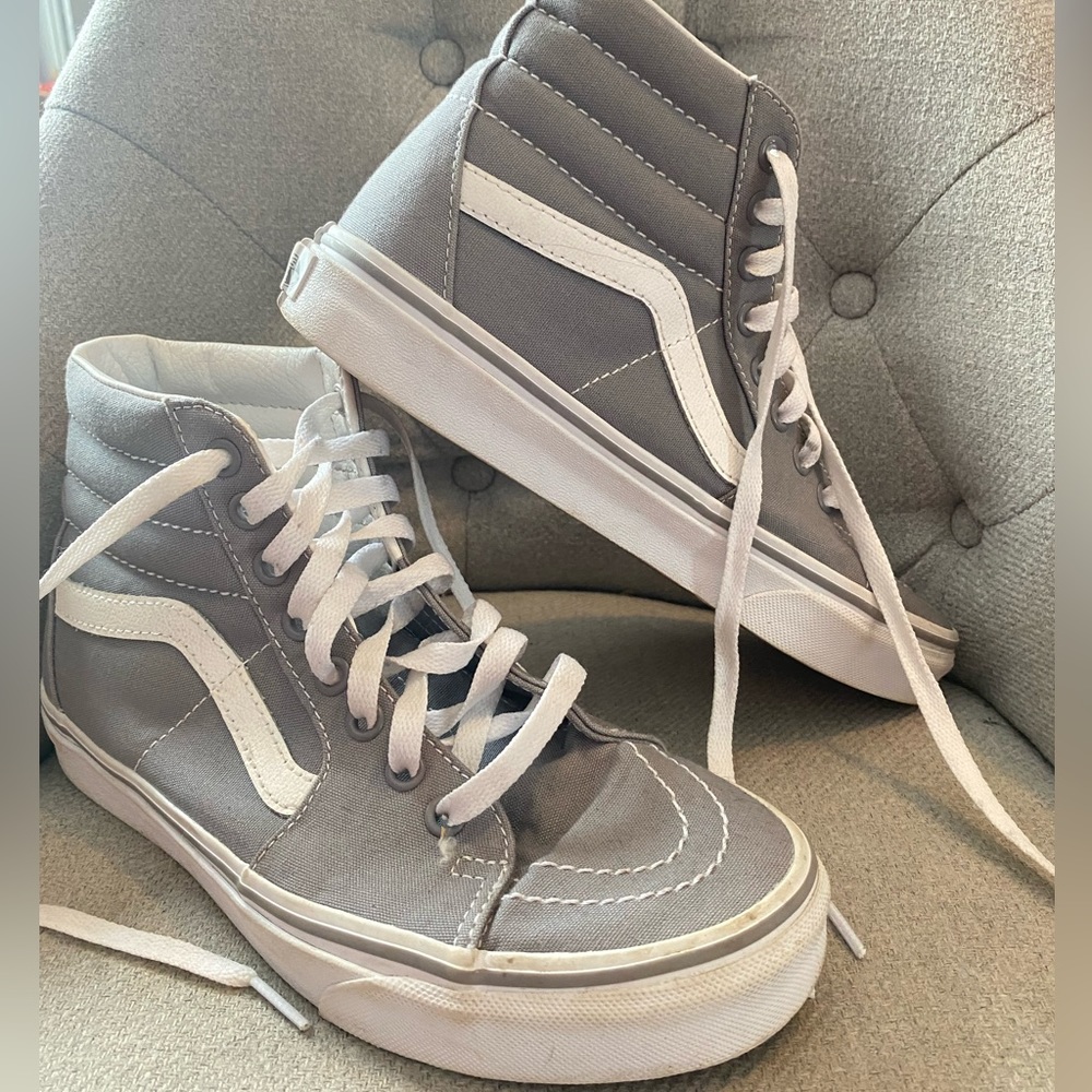 grey high top vans!